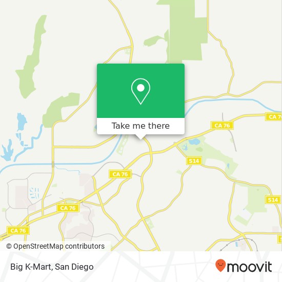 Mapa de Big K-Mart, Oceanside, CA 92057