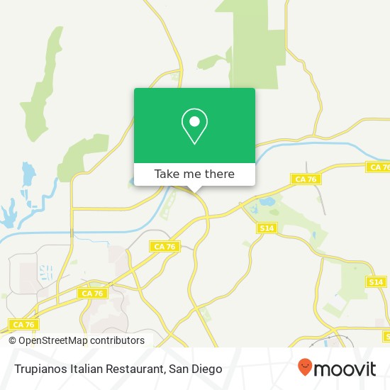 Mapa de Trupianos Italian Restaurant, 461 College Blvd Oceanside, CA 92057