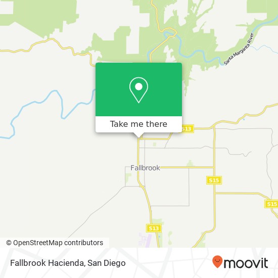 Fallbrook Hacienda map