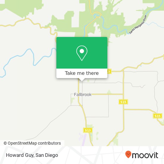 Mapa de Howard Guy, 116 N Main Ave Fallbrook, CA 92028