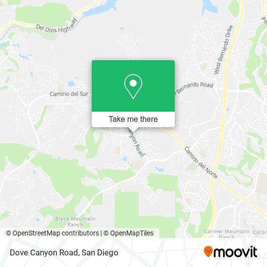 Dove Canyon Road map