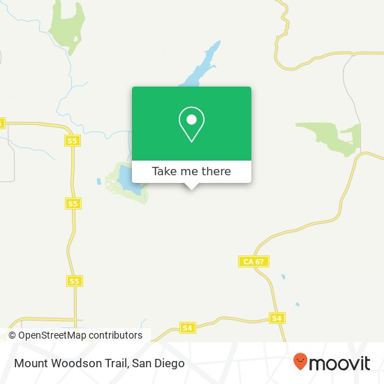 Mapa de Mount Woodson Trail