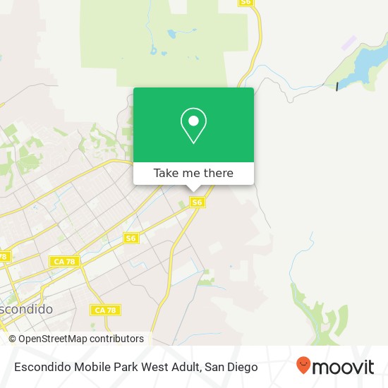 Escondido Mobile Park West Adult map
