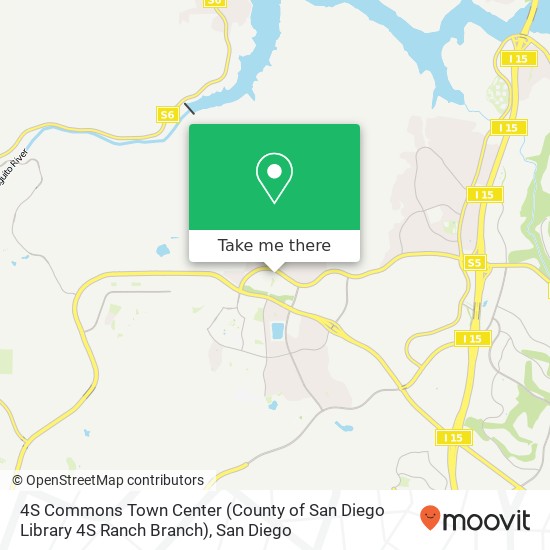 Mapa de 4S Commons Town Center (County of San Diego Library 4S Ranch Branch)