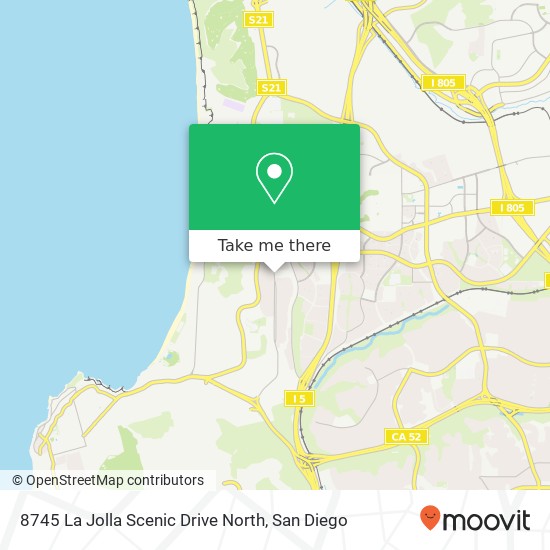 8745 La Jolla Scenic Drive North map