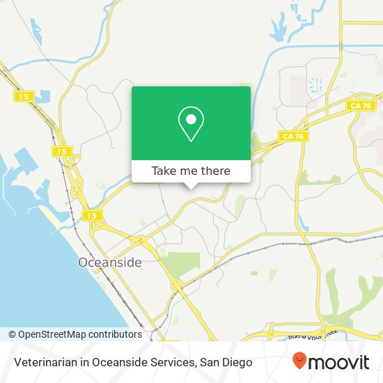 Mapa de Veterinarian in Oceanside Services