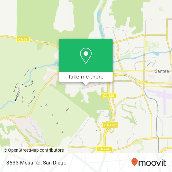 Mapa de 8633 Mesa Rd