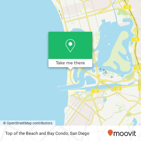 Mapa de Top of the Beach and Bay Condo