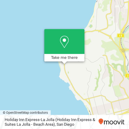 Mapa de Holiday Inn Express-La Jolla (Holiday Inn Express & Suites La Jolla - Beach Area)