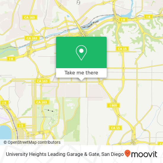 Mapa de University Heights Leading Garage & Gate