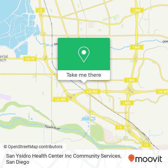 San Ysidro Health Center Inc Community Services map