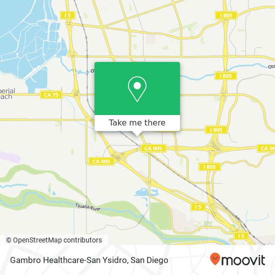 Mapa de Gambro Healthcare-San Ysidro