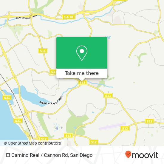 El Camino Real / Cannon Rd map