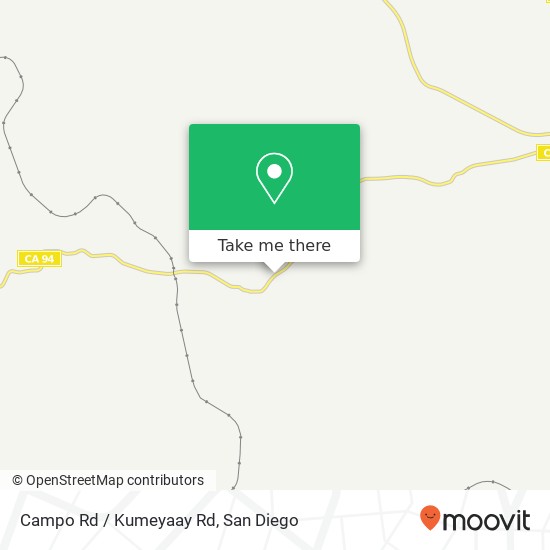 Mapa de Campo Rd / Kumeyaay Rd