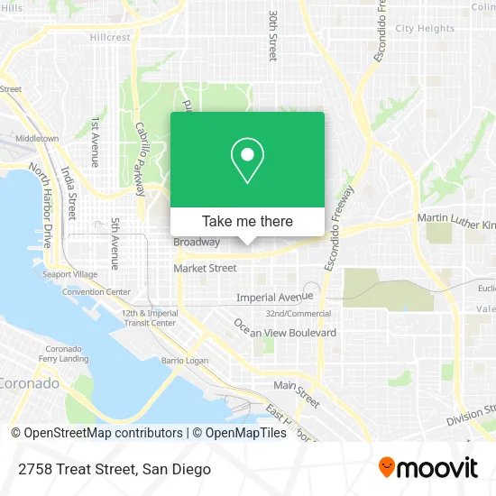 2758 Treat Street map