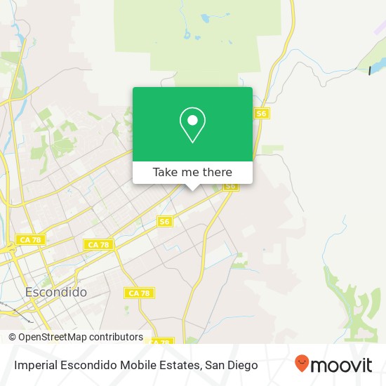 Imperial Escondido Mobile Estates map