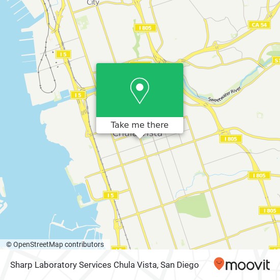 Mapa de Sharp Laboratory Services Chula Vista