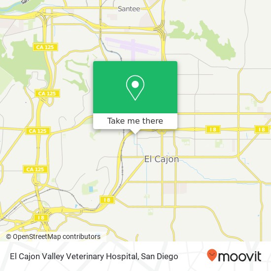 El Cajon Valley Veterinary Hospital map