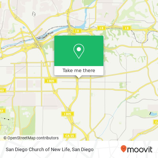 San Diego Church of New Life map