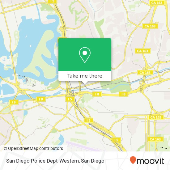 Mapa de San Diego Police Dept-Western