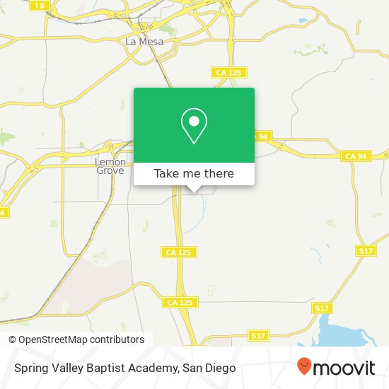 Spring Valley Baptist Academy map