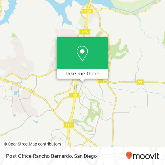 Mapa de Post Office-Rancho Bernardo
