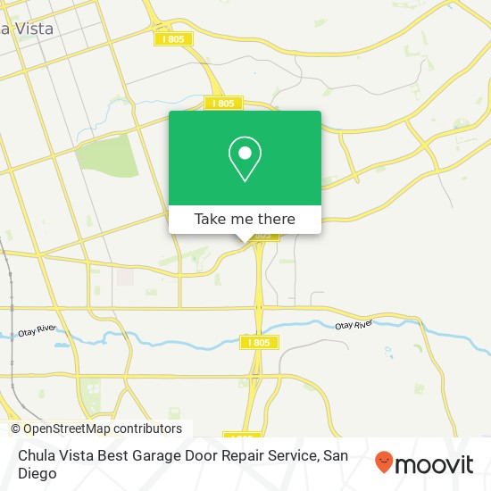 Chula Vista Best Garage Door Repair Service map