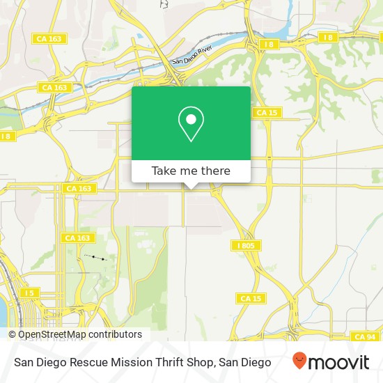 San Diego Rescue Mission Thrift Shop map