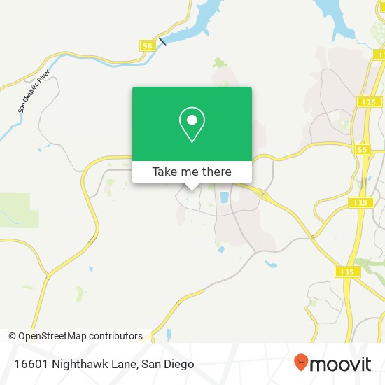 Mapa de 16601 Nighthawk Lane