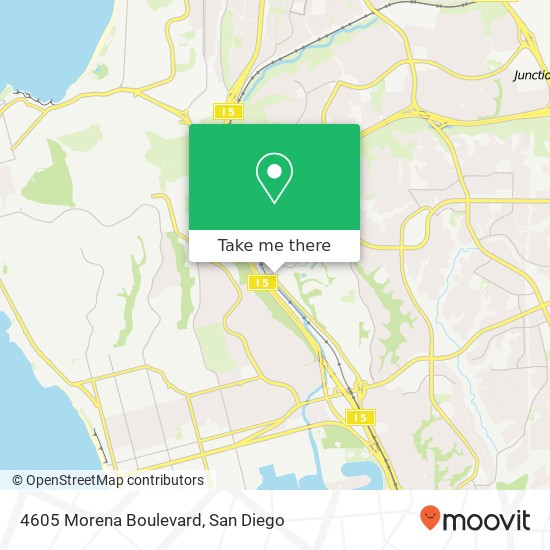 Mapa de 4605 Morena Boulevard