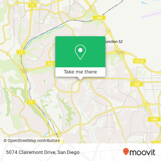 5074 Clairemont Drive map