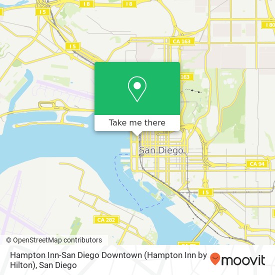 Mapa de Hampton Inn-San Diego Downtown (Hampton Inn by Hilton)
