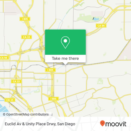 Mapa de Euclid Av & Unity Place Drwy