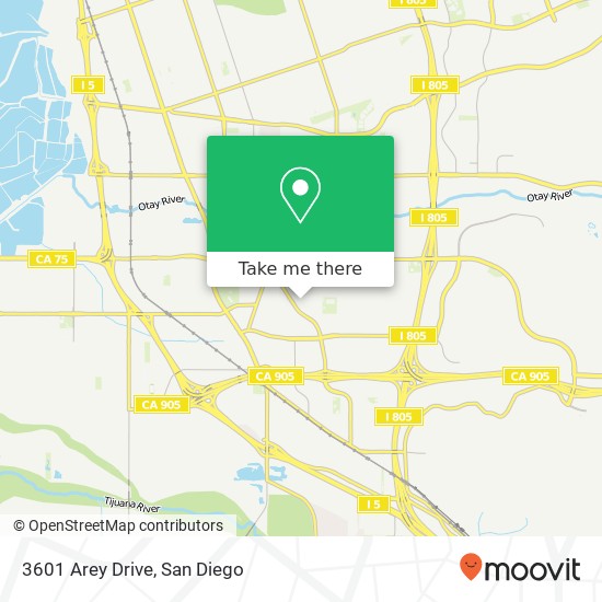 Mapa de 3601 Arey Drive