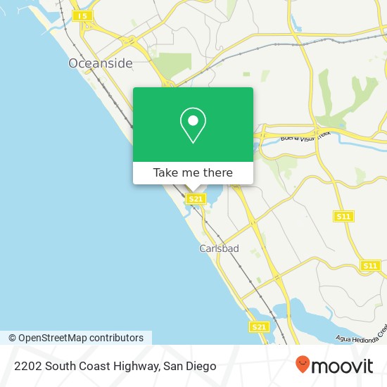 2202 South Coast Highway map