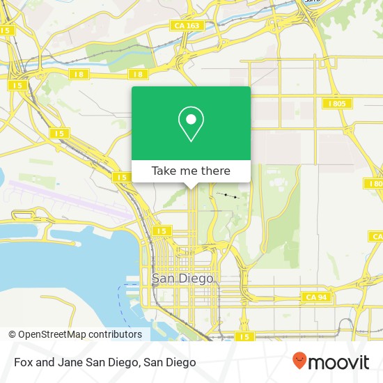 Fox and Jane San Diego map