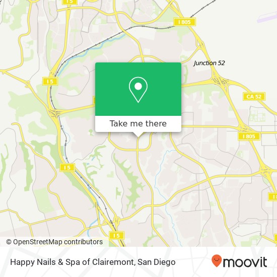 Happy Nails & Spa of Clairemont map