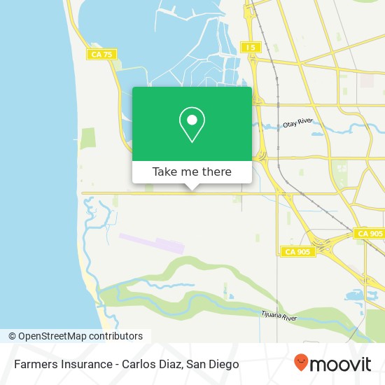 Farmers Insurance - Carlos Diaz map