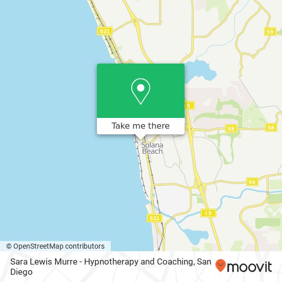 Mapa de Sara Lewis Murre - Hypnotherapy and Coaching