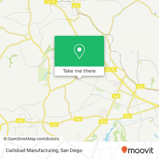 Mapa de Carlsbad Manufacturing