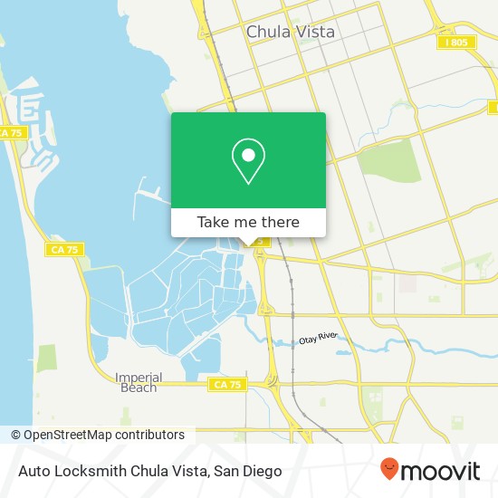 Auto Locksmith Chula Vista map