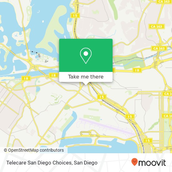 Telecare San Diego Choices map