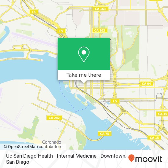 Mapa de Uc San Diego Health - Internal Medicine - Downtown