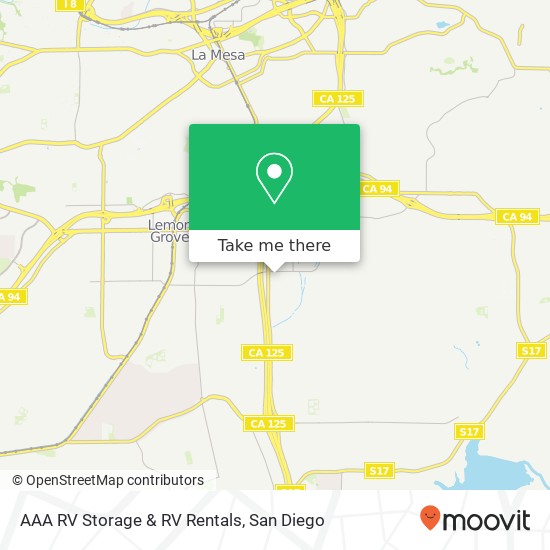 AAA RV Storage & RV Rentals map