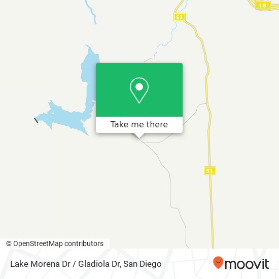 Mapa de Lake Morena Dr / Gladiola Dr