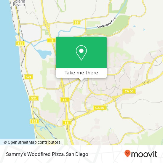 Sammy's Woodfired Pizza map