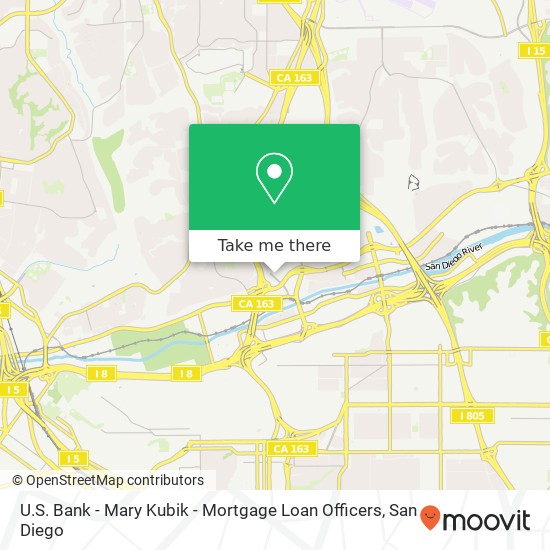 Mapa de U.S. Bank - Mary Kubik - Mortgage Loan Officers