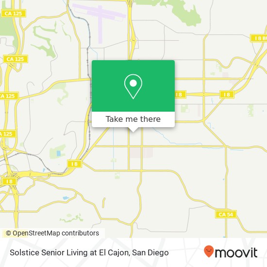 Mapa de Solstice Senior Living at El Cajon