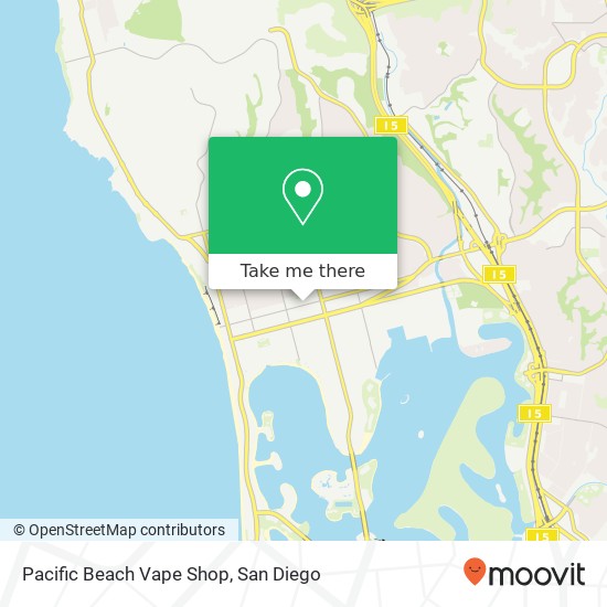 Pacific Beach Vape Shop map