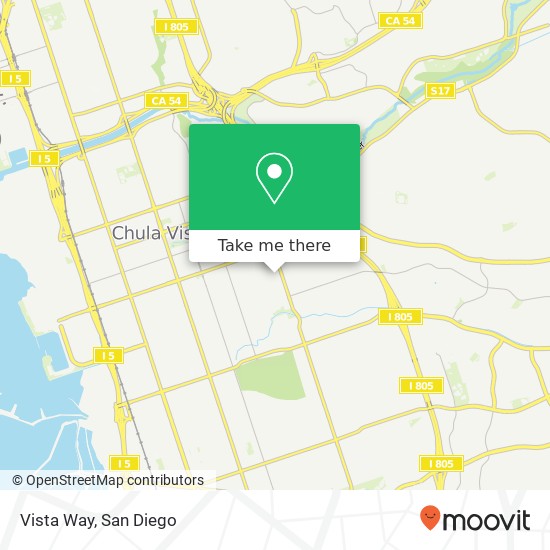 Vista Way map